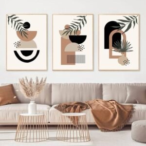 Set of 3 Abstract Wall Art Frames