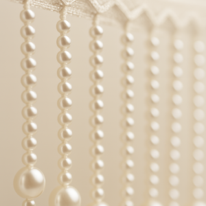 Pearl Latkan Hanging Lace Border For Dupatta & Dress Decoration