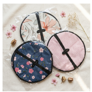 Roti Chapati Cotton Cover Bag with Round Zip Opening Keeps Rotis Fresh