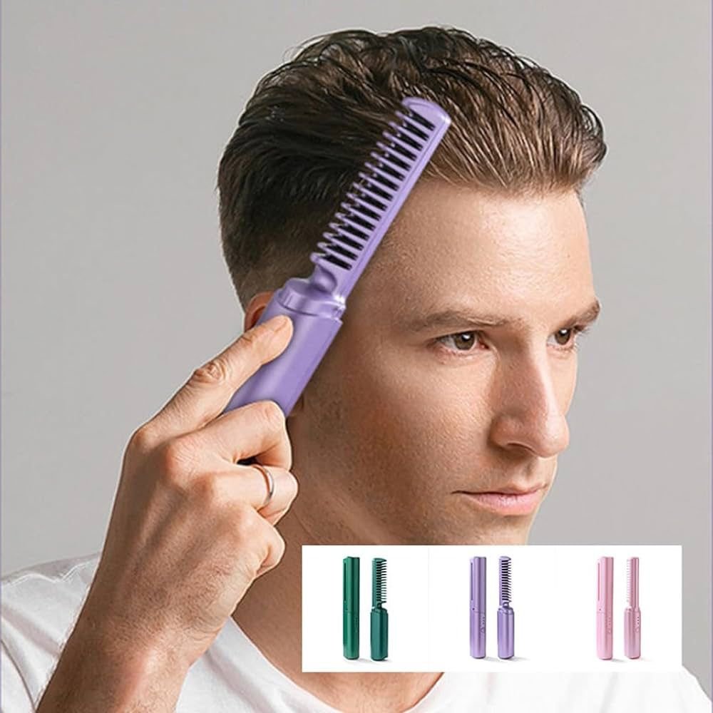 2 In 1 Rechargeable Hair Styling Brush, Straightener, Curler - Image 4