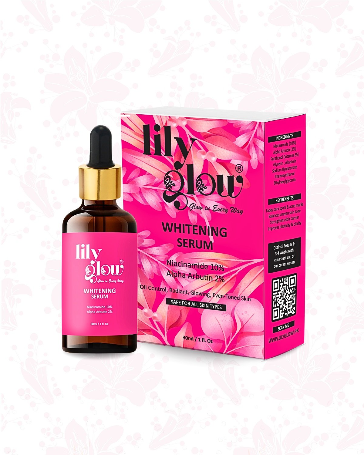 Lily Glow Whitening Serum for Face, Hands & Feet