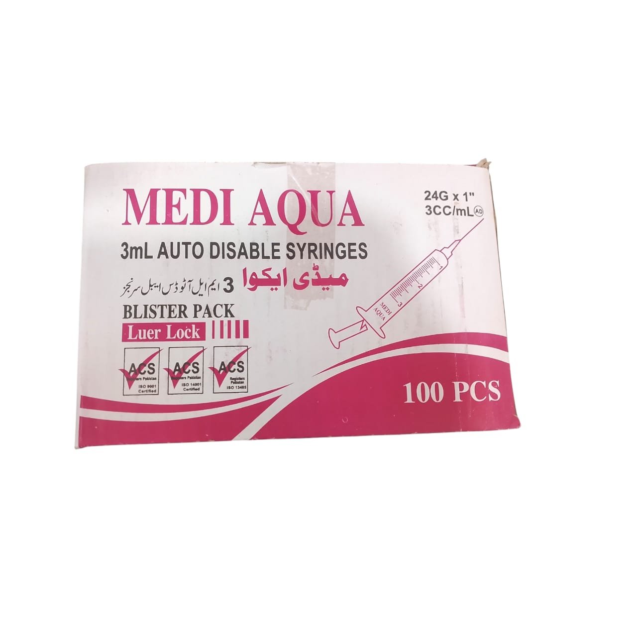 Medi Aqua 3cc Syringes