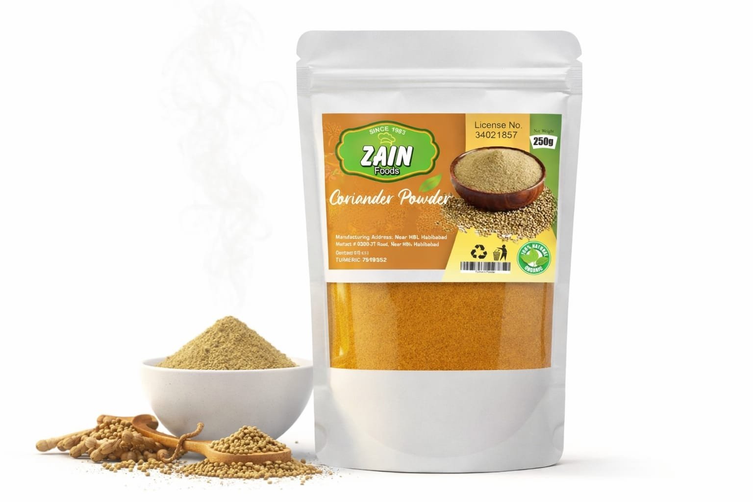 Coriander Powder/dhaniya Powder 99% Organic and Natural 100 Gram