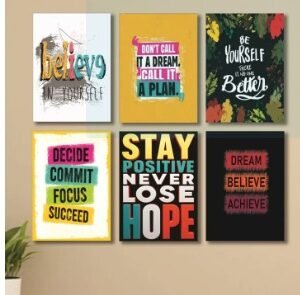 Set of 6 Wall Art Wooden Phototile Frames for Wall Decor Providing