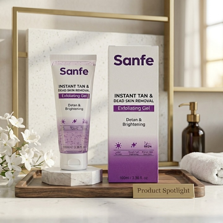 Sanfe Instant Tan and Dead Skin Removal Exfoliating Gel Detan - Image 2