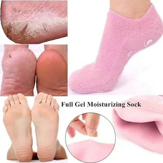 1 Pair Reusable Silicone Spa Gel Socks For Dry Feet And Cracked... - Image 2