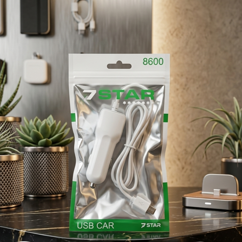 7 Star Car Charger with Android Wire and 1 USB Slot 1 Amp - Image 3