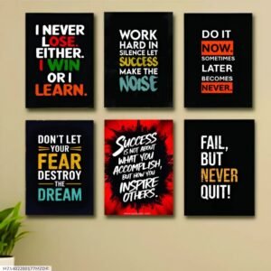 Set Of 6 Motivational Wooden Canvas Frames For Wall Decore 8X11...