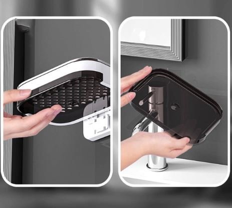 Wall Mounted Soap Holder With Draining Tray Holder For Bathroom - Image 2