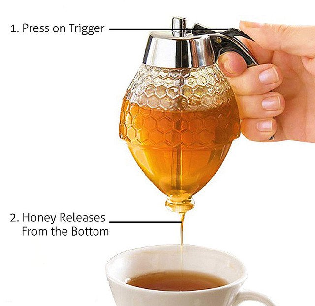 Honey Dispenser Juice Syrup Pot Jar For Kitchen Bee Drip Storage 200Ml - Image 5