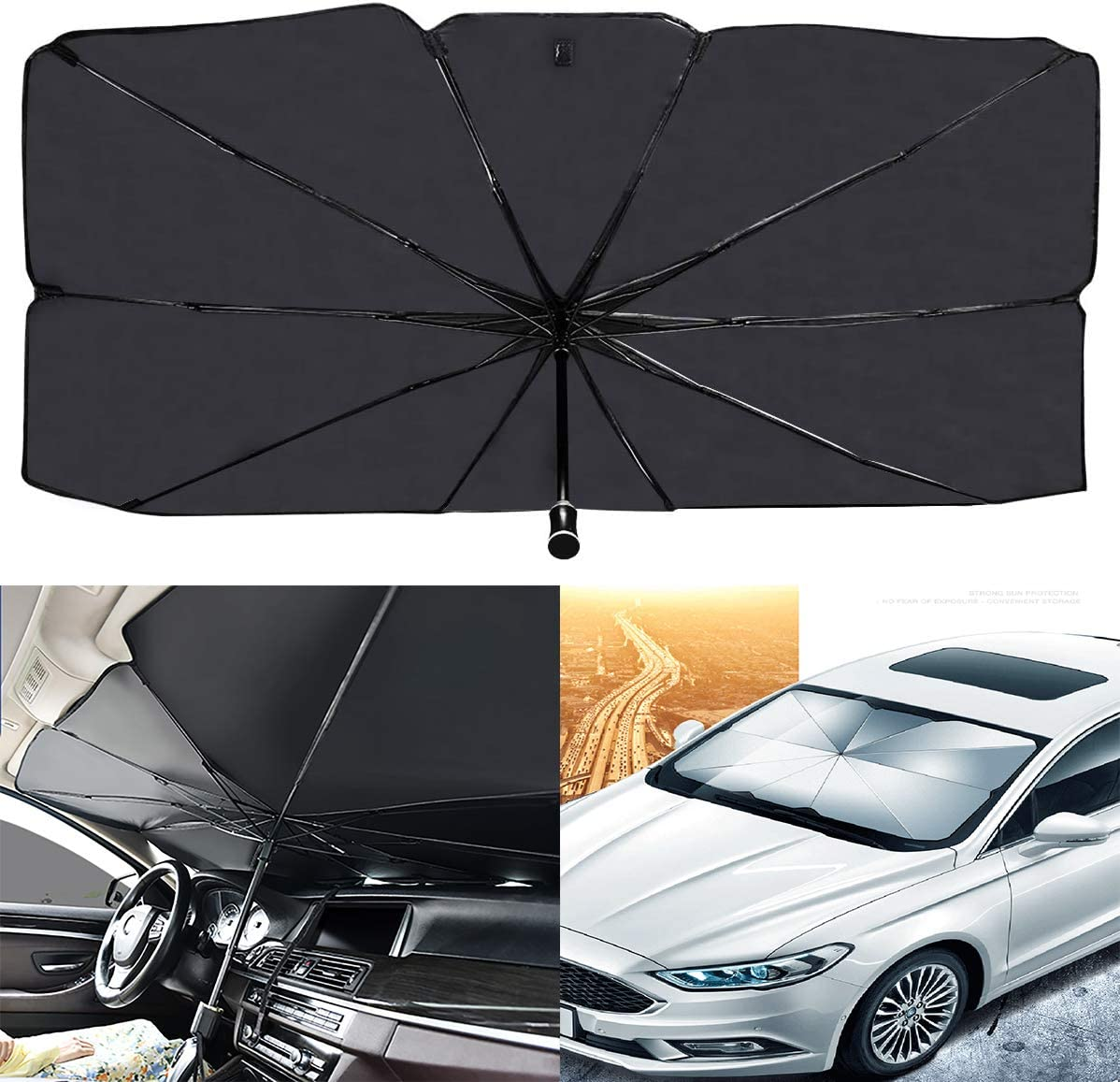 Foldable Car Windshield Umbrellas, Car Windshield Sun Shade... - Image 3