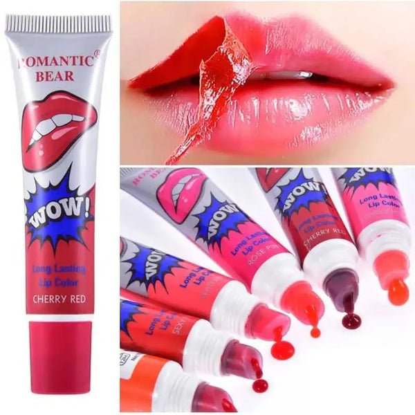 Pack Of 6 High Pigmented Lip Gloss Lipstick Tattoo Peel Off... - Image 4