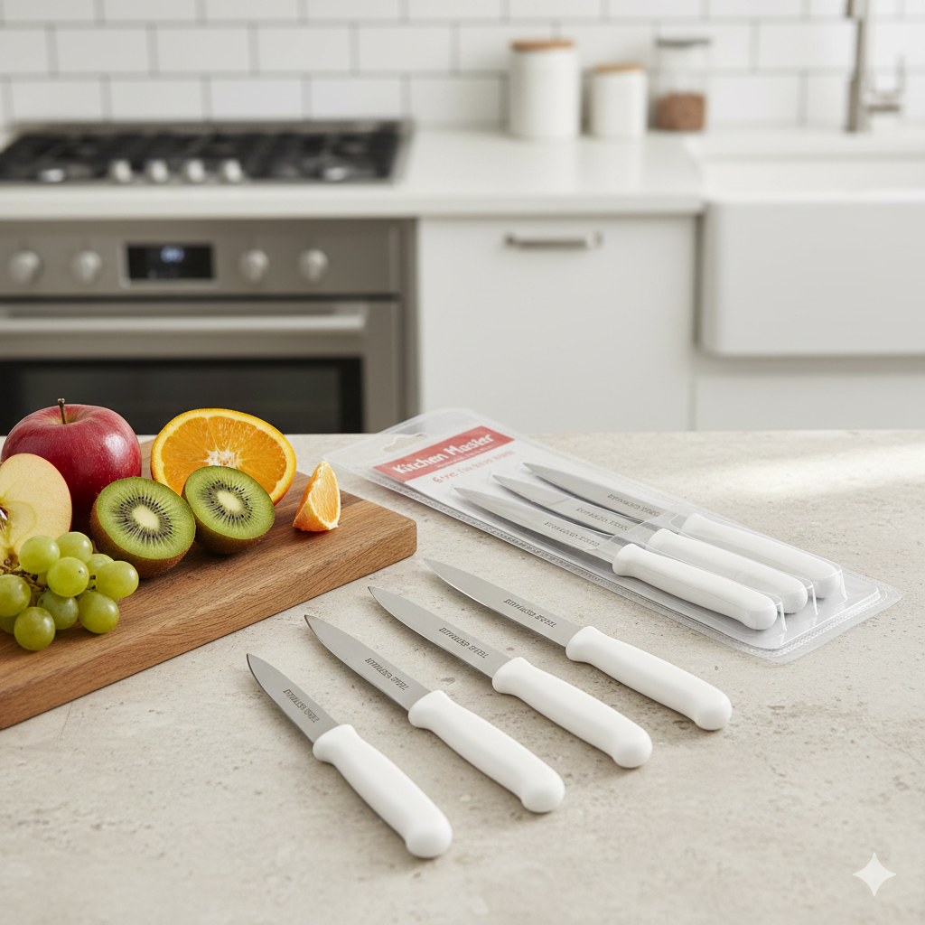 6 Piece Knife Set | Professional Stainless Steel Kitchen Knives | Sharp - Image 4