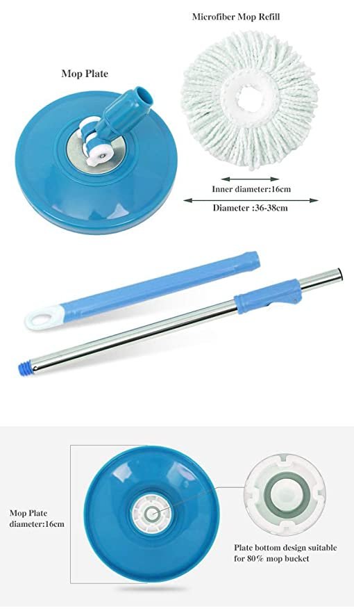 360 Degree Rotating Spin Mop - Original Replacement Parts For...