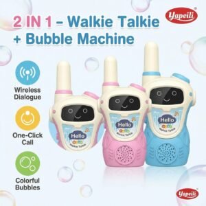 2 Pcs Intercom Bubble Machine Walkie Talkie Kids Bubble Maker Toy Fun