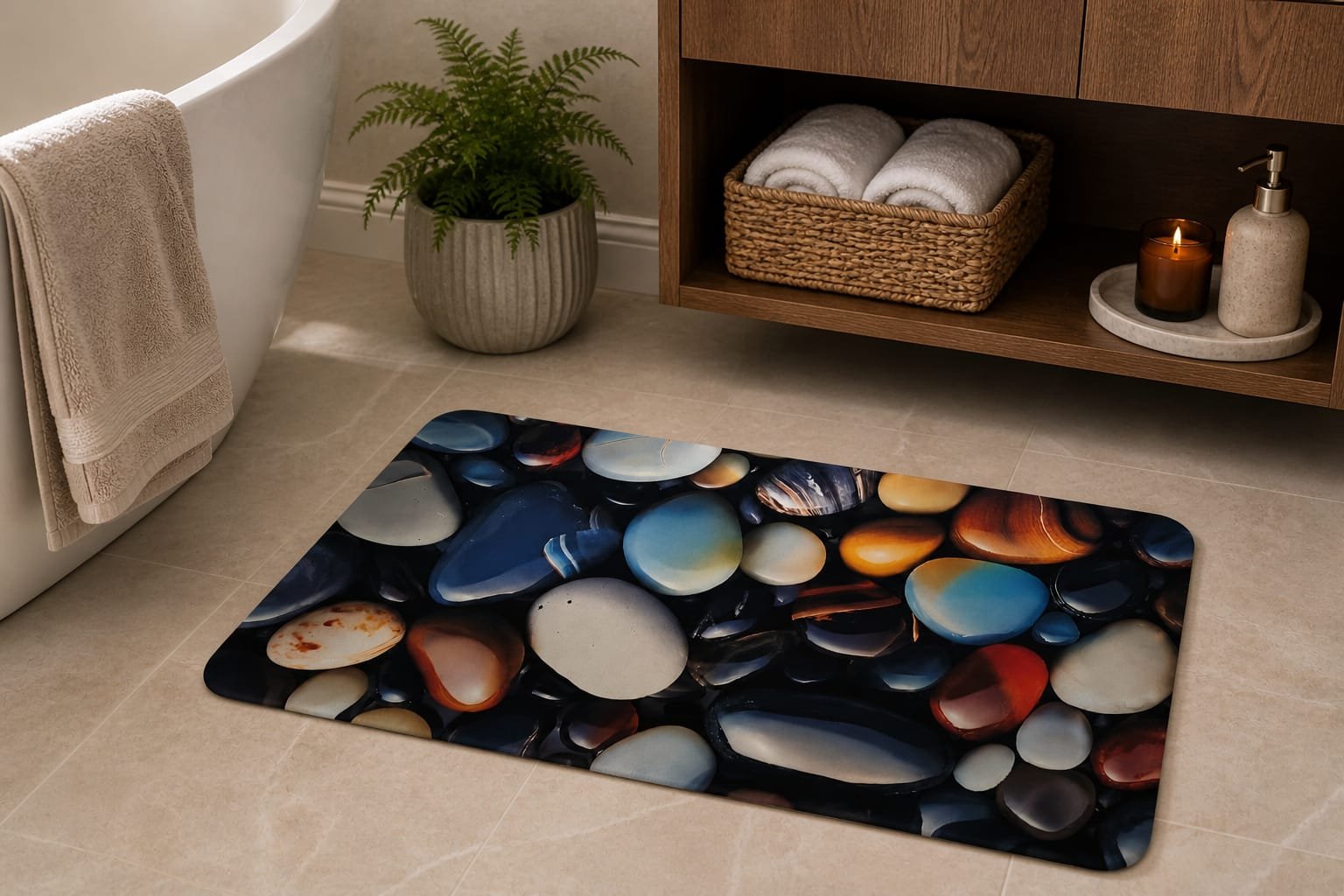 Super Absorbent Non-Slip Bathroom Floor Mat