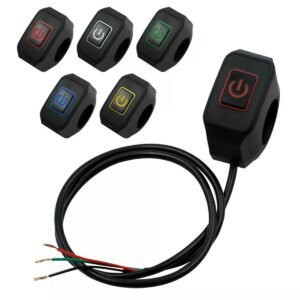 Motorcycle on Off LED Switch Push Button Handlebar Mount