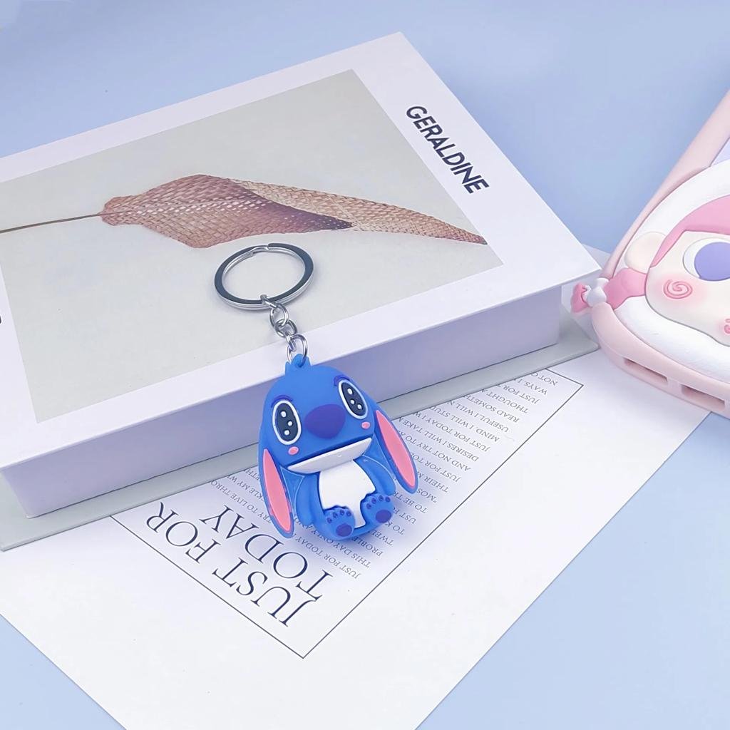 New Style Stitch Car Keychain Couple Cartoon Anime Animal 3D Soft...