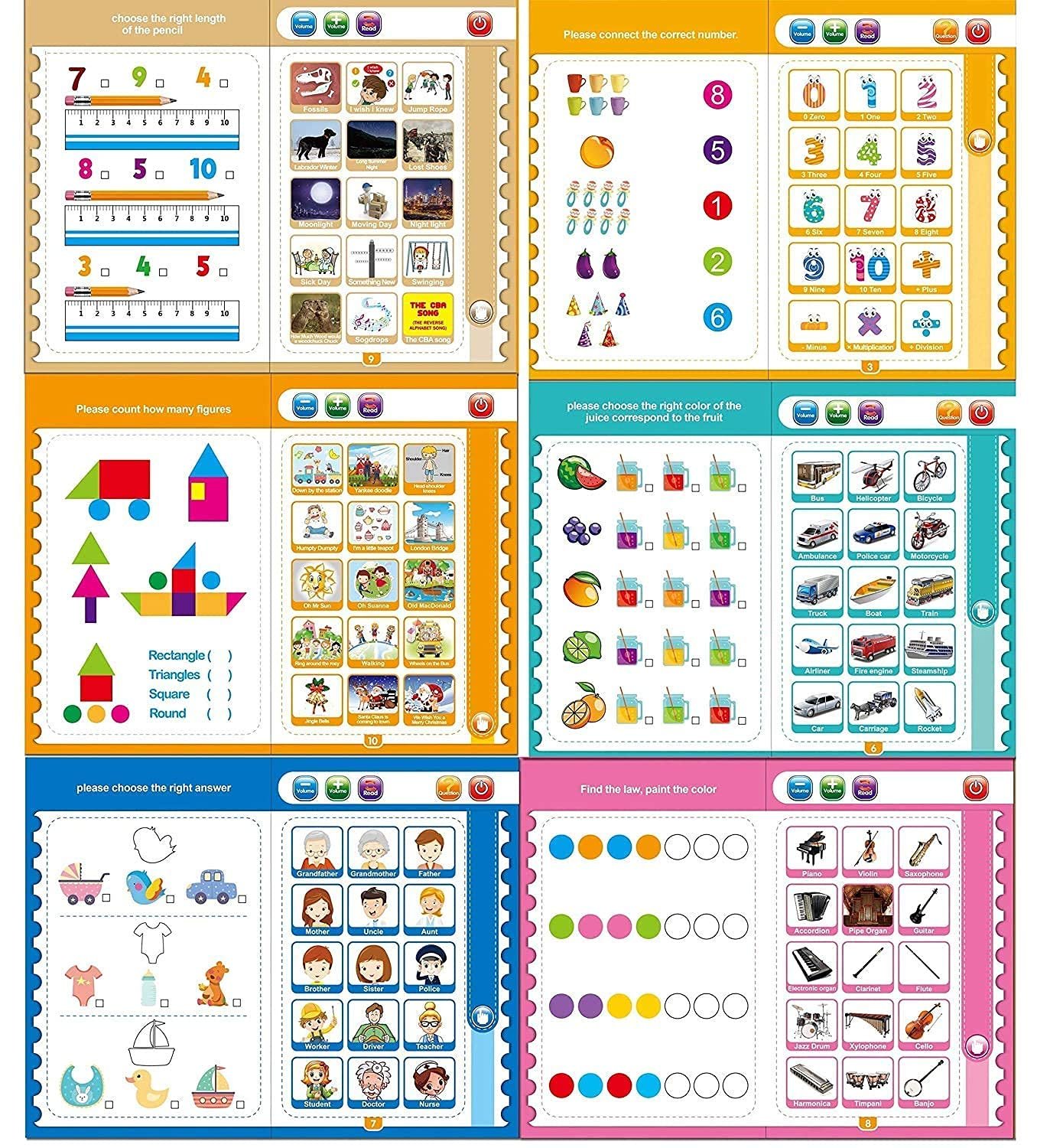 Intelligence Book English Letters Words Learning Language E-Book...