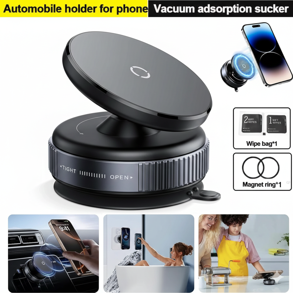 Professional Vacuum Suction Strong Magnetic Car Phone Holder 360°... - Image 3