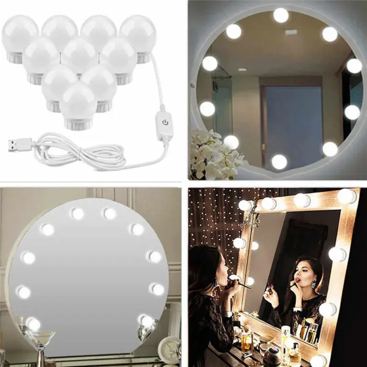 Vanity Mirror Fill Light Adjustable Luminance 3 Colors Led Usb... - Image 3