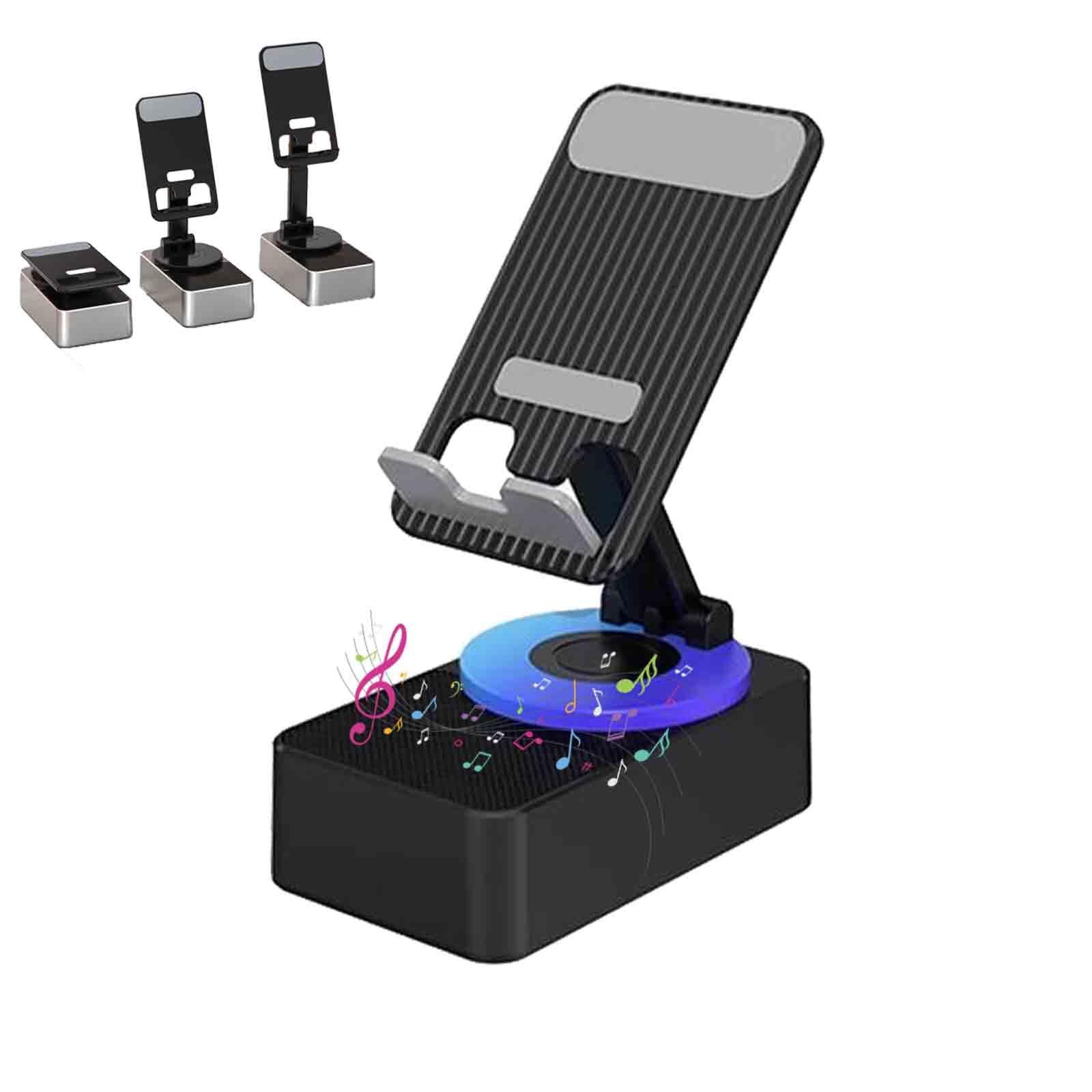 3-In-1 Rotating Foldable Mobile Phone Stand with Built-In Bluetooth Speaker - Image 3