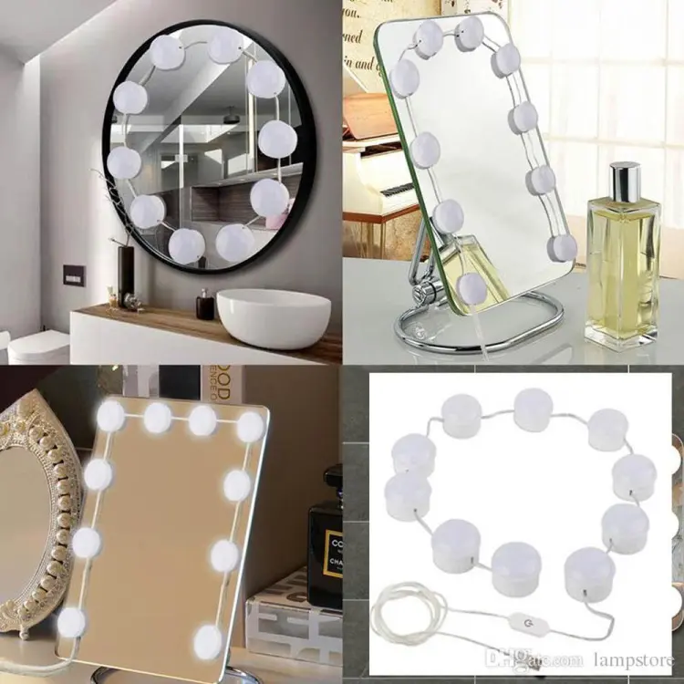 Vanity Mirror Fill Light Adjustable Luminance 3 Colors Led Usb... - Image 2