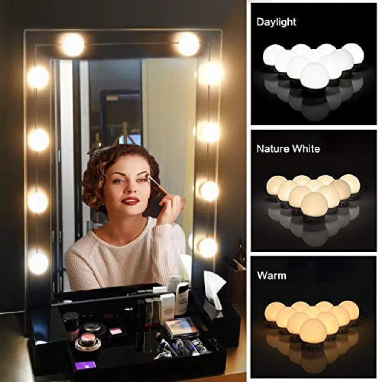 Vanity Mirror Fill Light Adjustable Luminance 3 Colors Led Usb...