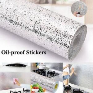 Silver Foil Kitchen Waterproof & Oil Proof Self-Adhesive Sticker Roll