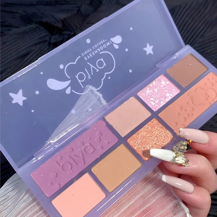 08 Colors Biya Star Flash Eight-Color Eye Shadow Palette Matte... - Image 4
