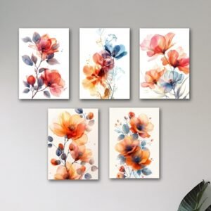 Set of 5 Premium Wall Art Photo Tiles