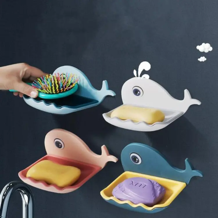 Whale Fish Shaped Soap Holder For Bathroom