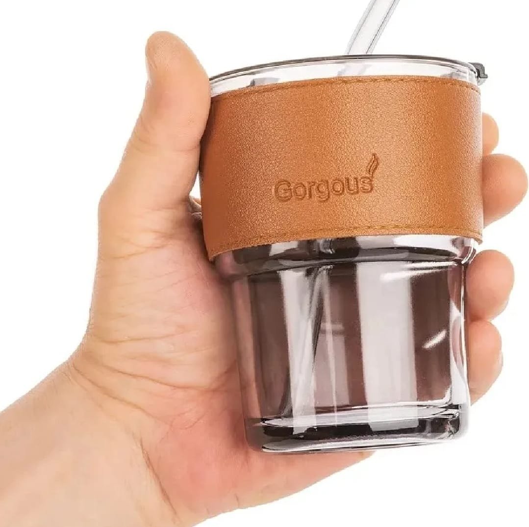 Reusable Coffee Mug with Straw