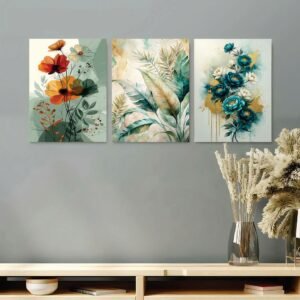 Set of 3 Premium Wall Art Photo Tiles