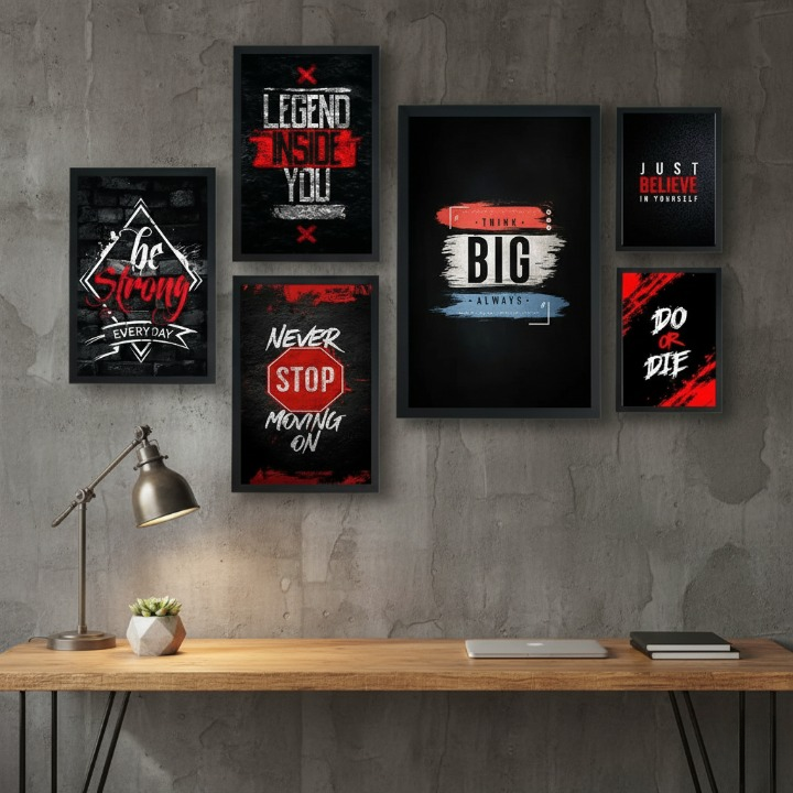Motivational Wooden Wall Art Frame Set - Image 2
