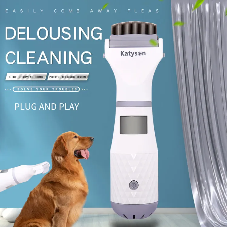 Electric Pet Dog Comb Hair Cleaning Tool Cat Dog Comb Can Drive...