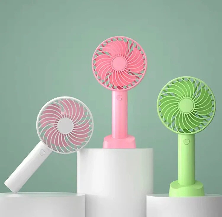 Portable Hand Fan Mini Desktop Cooling Fan Rechargeable Personal Air - Image 4