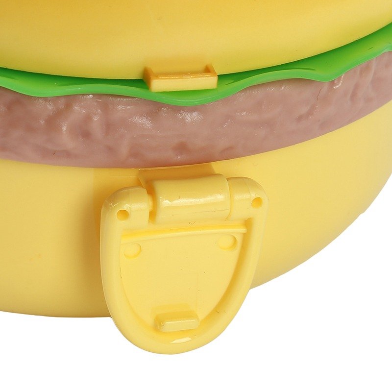 Lunch Box for Kids Burger Hamburger Shaped Multi Layer 6x3.5 Inches - Image 4