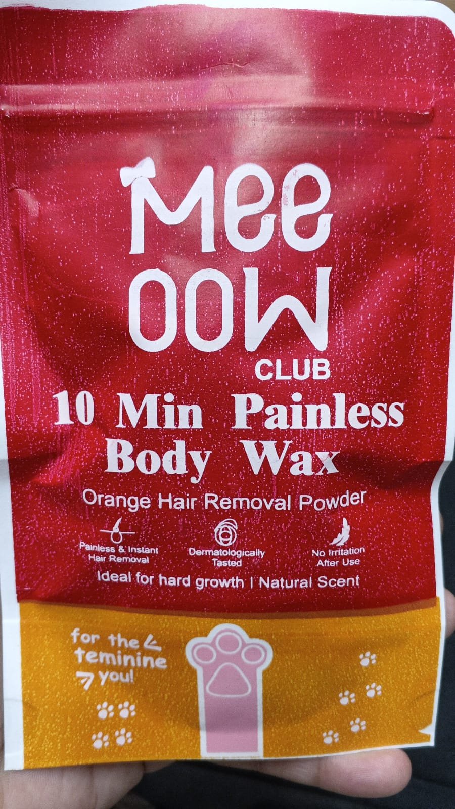 Meeoow Club 10 Min Painless Body Wax – Orange Hair Removal Powder - Image 5