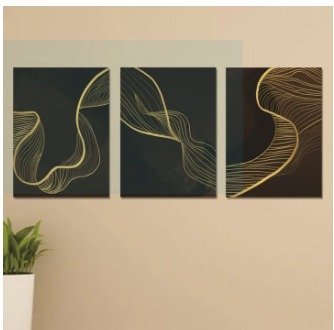 Set of 3 Sticky Wooden Canvas Frames for Wall Decore Aesthatic Art /
