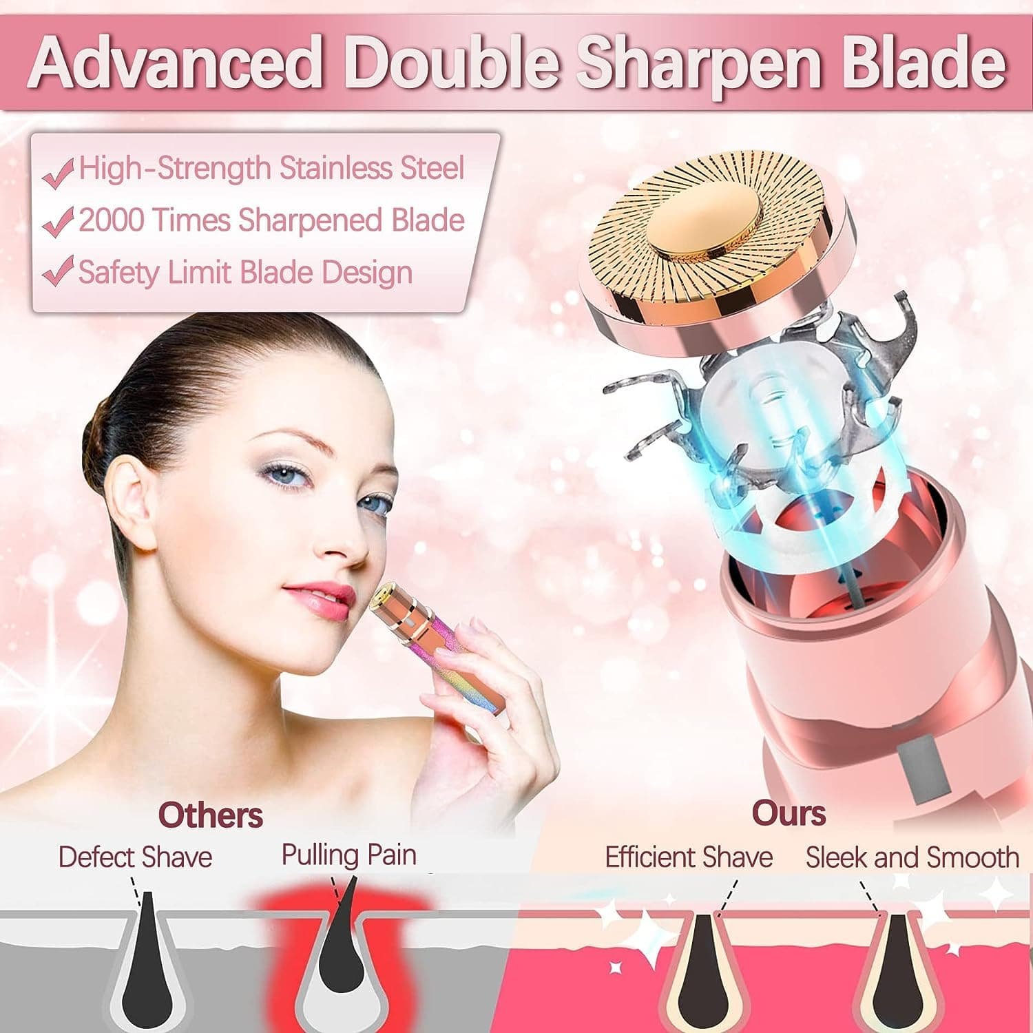 2 In 1 Eyebrow Trimmer And Shaver, Recebrow Removal Flawless Hair... - Image 3