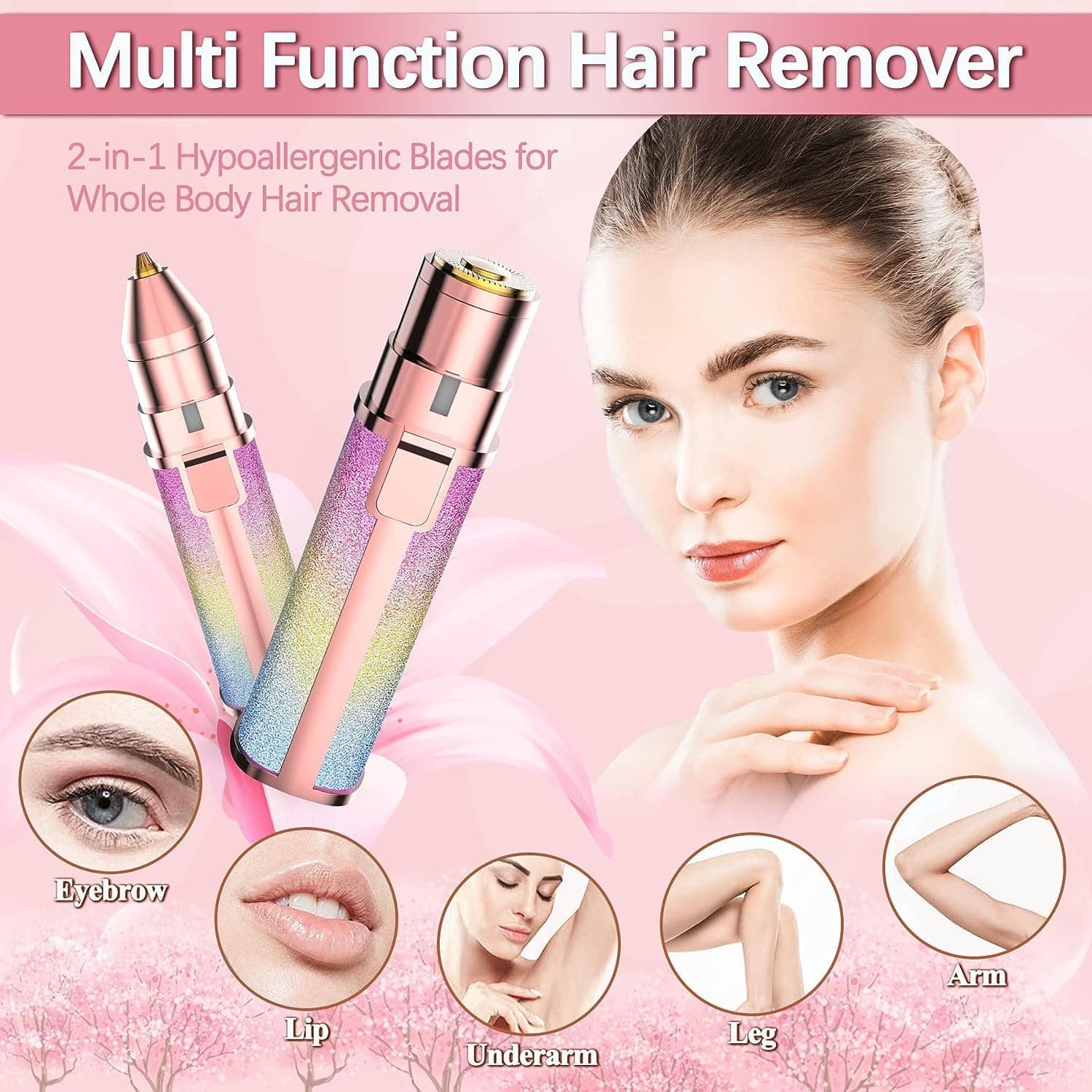 2 In 1 Eyebrow Trimmer And Shaver, Recebrow Removal Flawless Hair... - Image 4