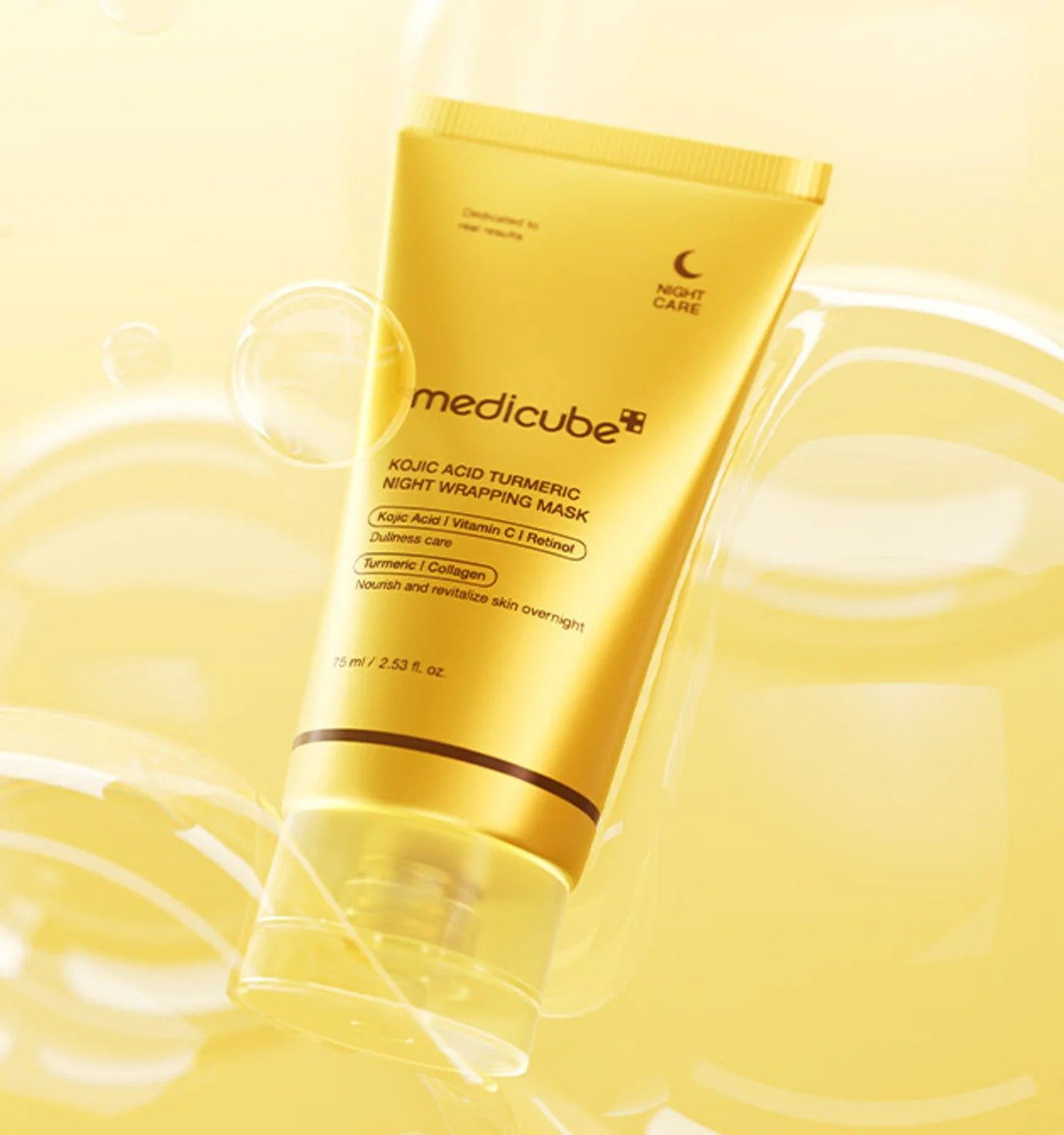 Medicube Turmeric Overnight Wrapping Peel Off Mask 75ml Korean Skincare - Image 4