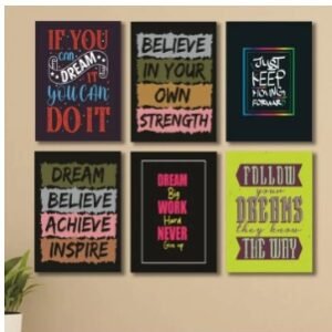 Set of 6 Wooden Wall Art Phototile Frames Spiritual Touch Stylish Decor