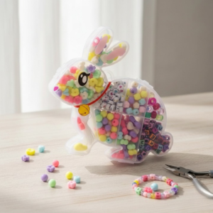 Single DIY Beads Set with Bunny Shape Storage Box for Bracelet