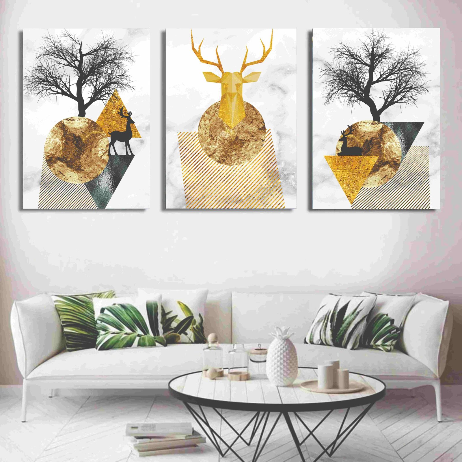 Set Of 3 Wall Art Wooden Phototile Frames For Wall Decor