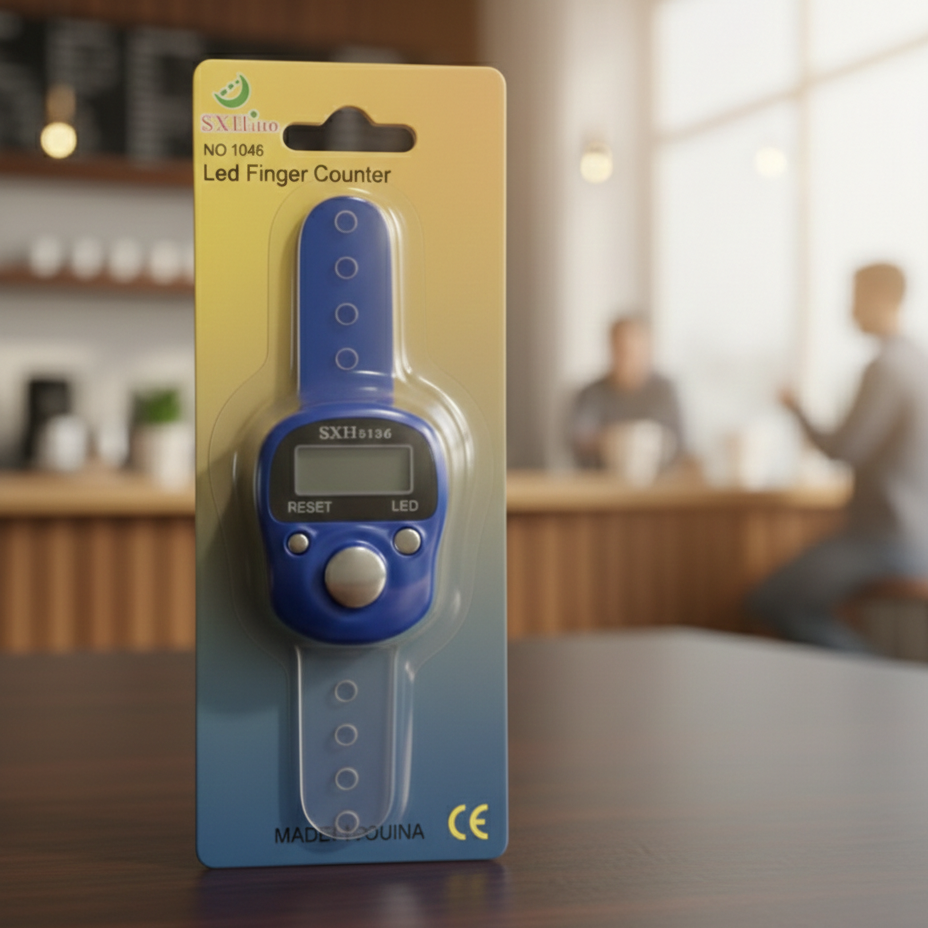 Digital Tasbeeh Finger Counter with Reset and LED Indicator Ring Tally - Image 3
