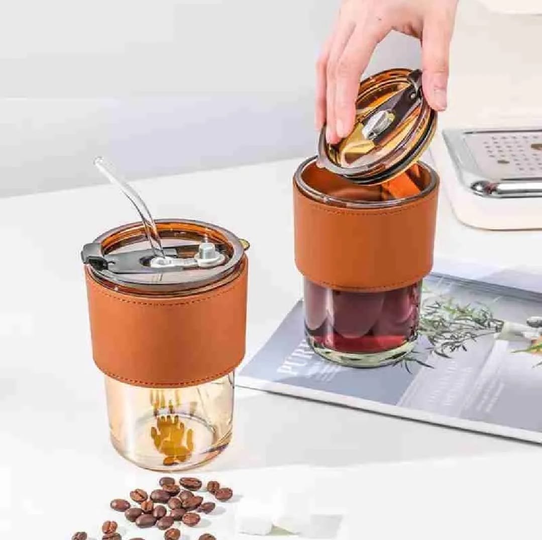 Reusable Coffee Mug with Straw - Image 3