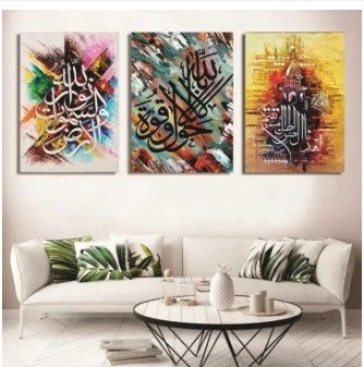 Set of 3 Sticky Wooden Canvas Frames for Wall Decore Aesthatic Art /