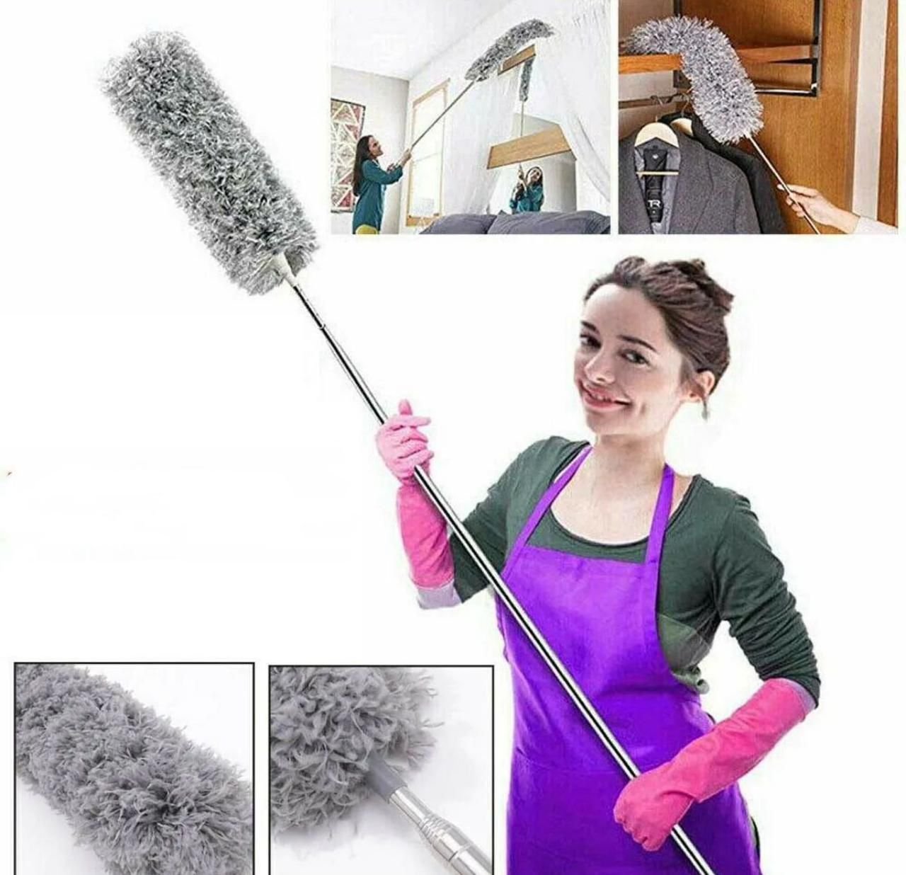 Extendable Microfiber Duster Feather Duster with Extra Long Pole - Image 5